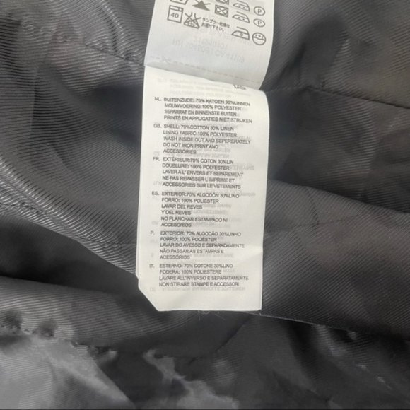 G-STAR Raw Black Cotton Linen Blend 'CL Safari Blazer' Button Front Size 34 - Picture 6 of 11